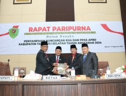 Bupati Tapsel Sampaikan Rancangan KUA PPAS Tahun Anggaran 2024