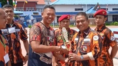 Meiahkan HUT RI ke-78 Tahun 2023, Lapas Kelas IIB Padangsidimpuan Tanding Volly Bersama Pemuda Pancasila