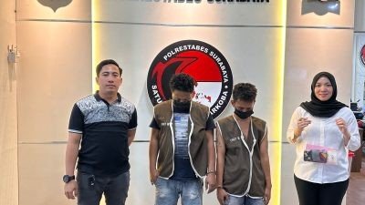 Terduga 2 Pengedar Sabu Ditangkap Satnarkoba Polrestabes Surabaya