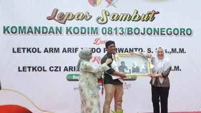 Pisah Sambut Dandim 0813 Bojonegoro, Letkol Arm Arif Yudho Pindah Tugas ke Kodam Brawijaya