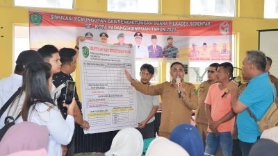 Pemkot Padangsidimpuan Gelar Simulasi Pemungutan dan Penghitungan Suara Pilkades Serentak Tahun 2023