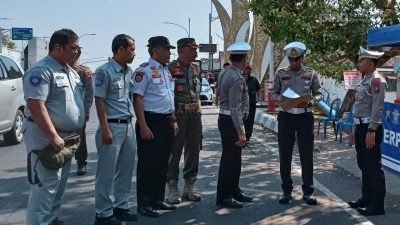 Tim Ditlantas Polda Jatim, Lakukan Penilaian Kawasan Tertib Lalu Lintas di Nganjuk