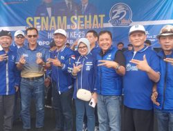 HUT ke-25 Partai PAN, Stadion Pakansari Bogor Membiru