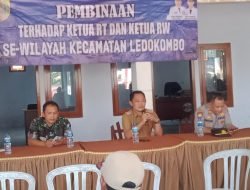 Camat Lodokdombo Jember Beri Pembinaan Pengurus Ketua RT dan RW Desa Sumbersalak