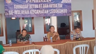 Camat Lodokdombo Jember Beri Pembinaan Pengurus Ketua RT dan RW Desa Sumbersalak