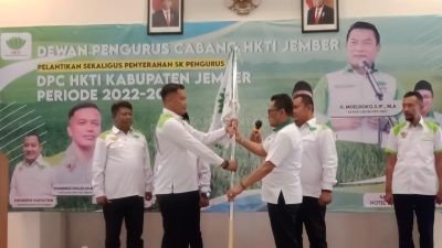 Wasekjen DPP Lantik Ketua DPC HKTI Jember, Sholeh: Siap untuk Melaksanakan 24 Jam Memperjuangkan Petani
