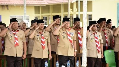 Pj Bupati Tubaba Pimpin Apel Besar Peringati Hari Pramuka ke-62
