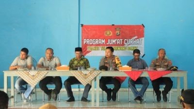 Jumat Curhat di Tiyuh Makarti, Wakapolres Tubaba Dengarkan Aspirasi Tokoh Masyarakat dan Warga