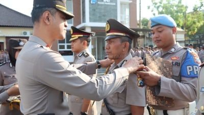 Kapolres Satria Pimpin Sertijab, Sejumlah Pejabat Polres Pamekasan Dirotasi