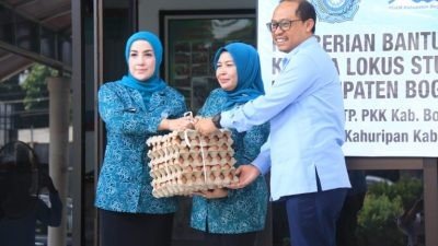 Turunkan Angka Stunting, Perumda Air Minum Tirta Kahuripan Gandeng TP PKK Bogor Salurkan 60 Ribu Butir Telur
