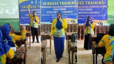 Serunya Guru SMPN 4 Bondowoso Praktik Peer Teaching Pembelajaran Terintegtasi Literasi Numerasi