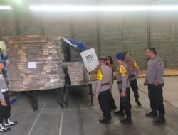Karendal Operasi Mantap Brata Polresta Denpasar Lakukan Pengecekan Gudang Logistik KPU