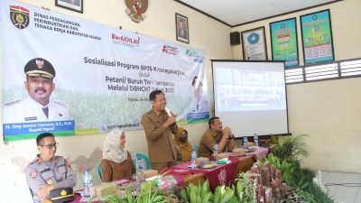 Wabup Ngawi Hadiri Sosialisasi BPJS Ketenagakerjaan Bagi Petani Tembakau, Ini Pesan Pentingnya