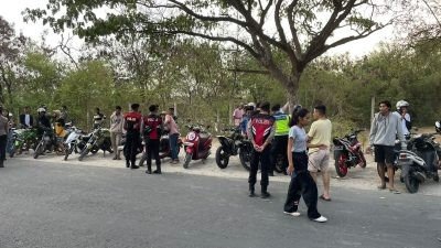 Tim Gabungan Polresta Denpasar Gelar Razia di Kawasan Serangan, Ratusan Kendaraan Bermotor Diamankan