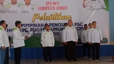 Ketua PAC HKTI Tiga Kecamatan di Jember Dilantik