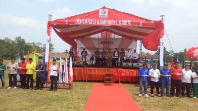 Deklarasi Pemilu Damai, Pj Bupati Tubaba: Jangan Karena Politik Memecah Belah Persaudaraan