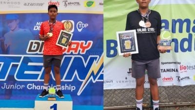 Kado Istimewa Hari Guru, Siswa SMPN 1 Curahdami Bondowoso Juara Kejurnas Disway Tennis Junior Championship 2023