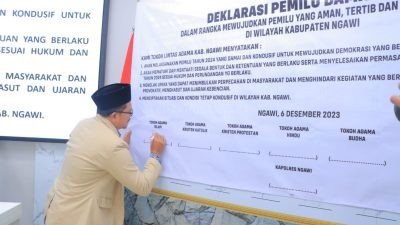 Kapolres Pimpin Silaturahmi dan Pengukuhan Dai Kamtibmas Polres Ngawi di Ruang Guyub