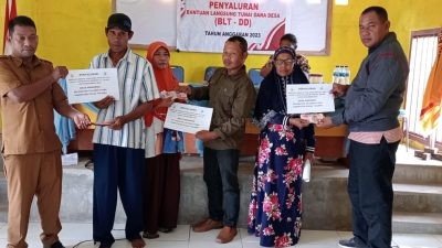 BLT DD Tahap IV di Desa Mananga Taliabu Disalurkan Kepada 27 KPM