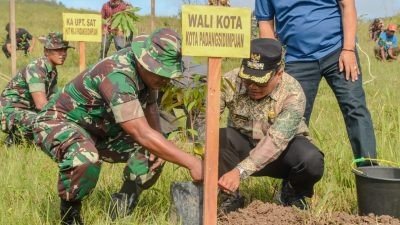 Pj Wali Kota Padangsidimpuan Ikuti Kegiatan Penghijauan Pelestarian Lingkungan Hidup oleh Kodim 0212/TS
