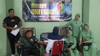HUT ke-75 Kodam V/Brawijaya dan Hari Juang TNI AD, Kodim 0826/Pamekasan Gelar Baksos Donor Darah