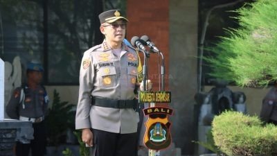 Kombes Bambang Yugo Pamungkas Pimpin Apel Personel, Hari Terakhir Menjabat Kapolresta Denpasar
