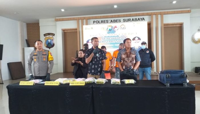 Polrestabes Surabaya Amankan Sabu 6 Kilogram dan 10,068 Butir Pil Ekstasi