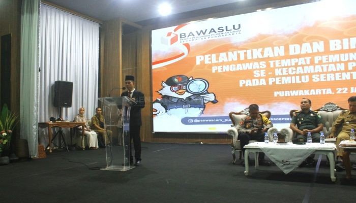 Ini Harapan Ketua Panwaslu Kecamatan Purwakarta Kepada 492 Anggota Pengawas TPS yang Dilantik
