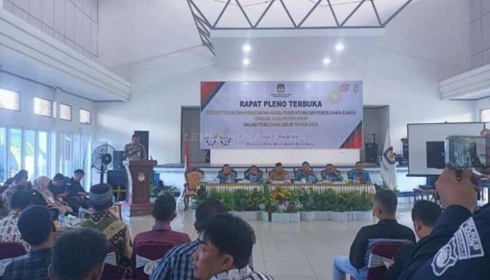KPU Kaur Gelar Pleno Tingkat Kabupaten, Dijaga Ketat TNI Polri