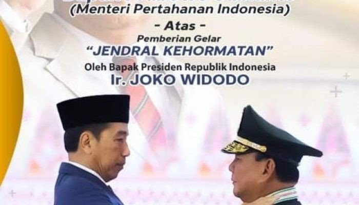 Pemda Taliabu Berikan Ucapan Atas Pemberian Anugerah Jenderal Kehormatan Kepada Prabowo Subianto