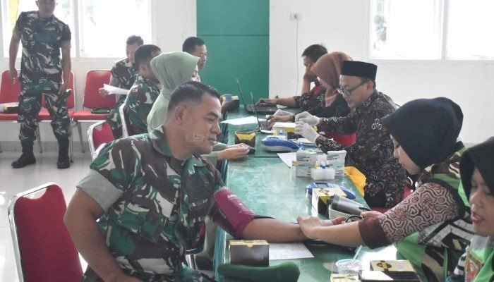 Persit Kartika Chandra Kirana Koorcab Rem 043 PD II/Sriwijaya Gelar Donor Darah, Menyambut HUT ke-78