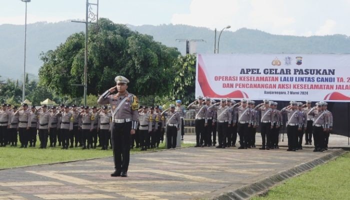 Penjabat Bupati Banjarnegara Pimpin Gelar Pasukan Operasi Keselamatan Lalu Lintas Candi 2024, Berikut Sasarannya