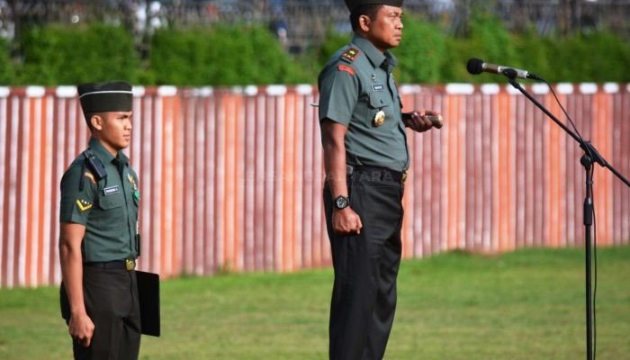 Danrem 043/Gatam Pimpin Upacara Bulanan Bersama Forkopimda, Bacakan Amanat Gubernur Lampung