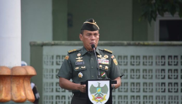 Upacara Bulanan, Kasrem 043/Gatam Sampaikan Perintah Pangdam II/Swj