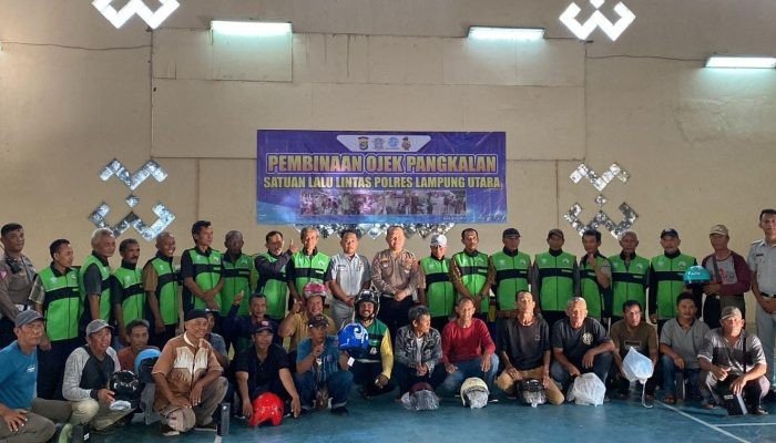 Jasa Raharja Sosialiasi Keselamatan Berkendara Para Pelajar dan Ojek Pangkalan di Wilayah Kotabumi Lampung Utara
