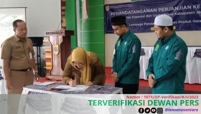 Diskopum Jember Teken MoU dengan LP3H untuk Sertifikat Halal Gratis UMKM