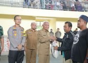 Bupati Asahan Serahkan Bantuan Beras di Gedung Serba Guna Kisaran