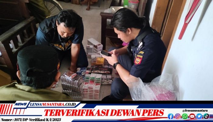Bea Cukai dan Satpol-PP Jember Amankan Penjual Rokok Tanpa Pita Cukai