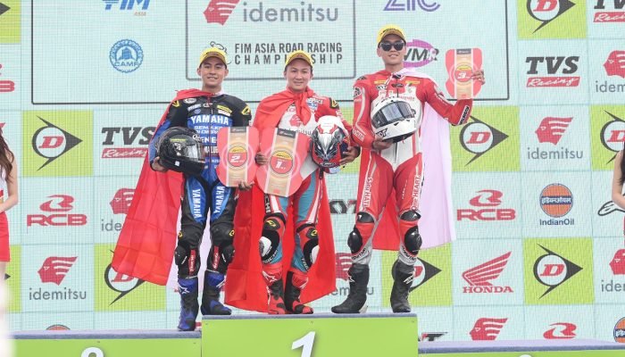 Manfaatkan Kekuatan CBR 250 RR, Pebalap Astra Honda Kibarkan Merah Putih di ARRC China
