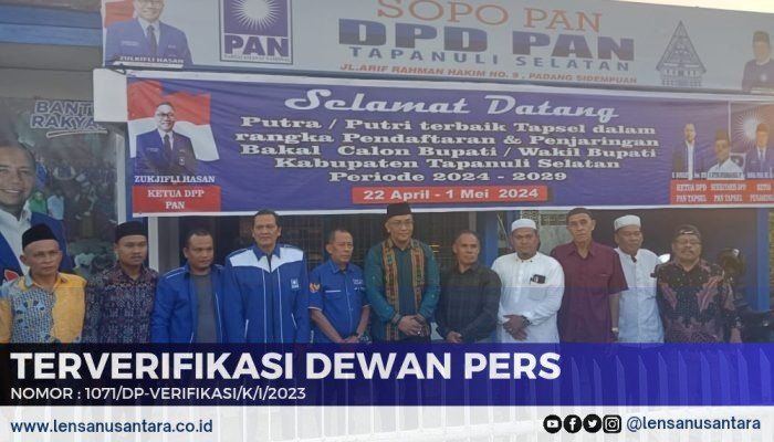 DPD PAN Terima Berkas Pendaftaran Rasyid Assaf Dongoran Sebagai Bakal Calon Bupati Tapsel