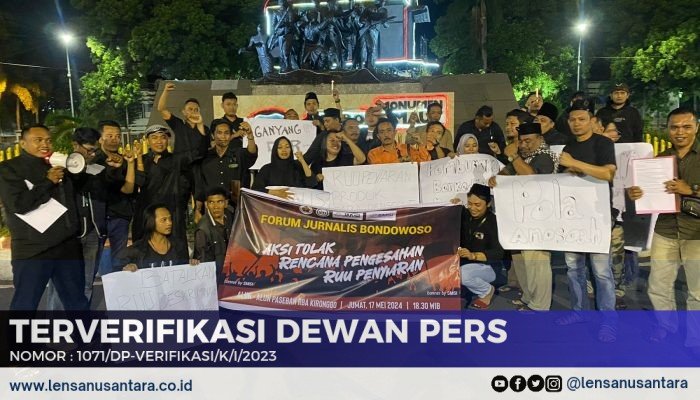 Forum Jurnalis Bondowoso Gelar Aksi Tolak RUU Penyiaran