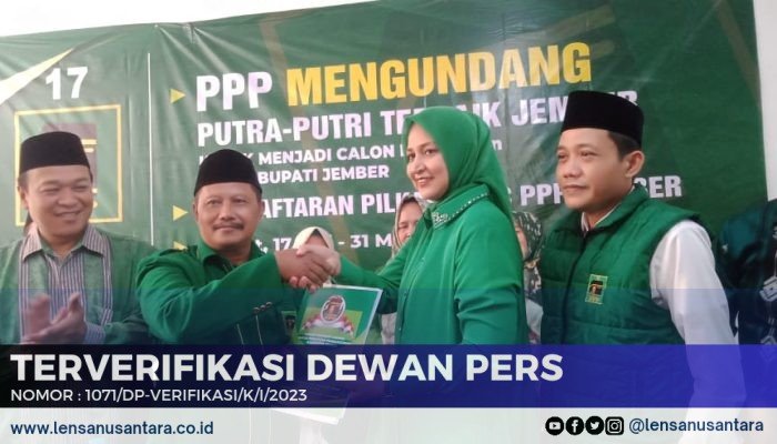 Faida Daftar Bacabup ke DPC PPP Jember, Bawa Misi Pembangunan Infrastruktur Tuntas ke Pelosok