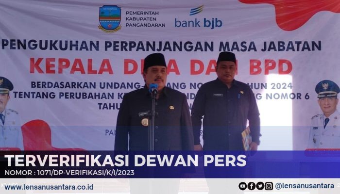 Bupati Jeje Pimpin Pengukuhan Perpanjangan Masa Jabatan 89 Kepala Desa dan 633 BPD Kabupaten Pangandaran