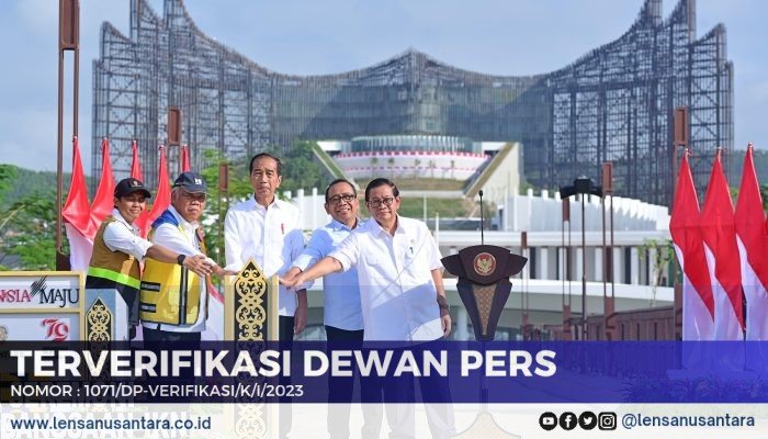 Presiden Jokowi Resmikan Plaza Seremoni Sumbu Kebangsaan di Ibu Kota Nusantara