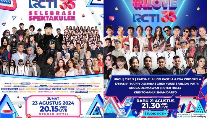 Hadirkan Panggung Megah dan Kejutan Kolaborasi Spektakuler, Saksikan Dewa 19, Mahalini, Lesti Kejora, JKT48, Tipe-X dan Banyak Bintang Lainnya pada Selebrasi Spektakuler RCTI 35 dan Konser I Love RCTI