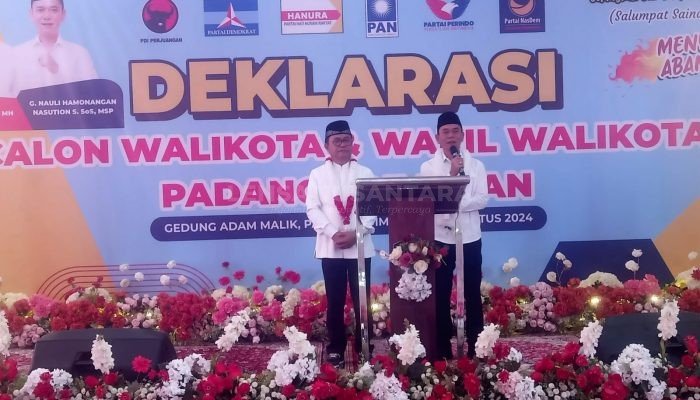 Diusung Enam Partai, Hapendi-Gempar Deklarasi Calon Walikota dan Wakil Walikota Pilkada Padangsidimpuan 2024