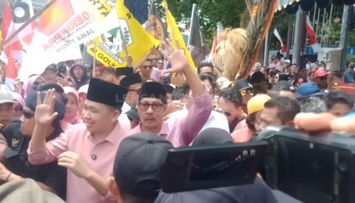 15 Partai Pengusung Dampingi Muhammad Fawait-Djoko Susanto Daftar ke KPU Jember