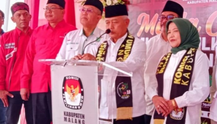 Dapat Dukungan 9 Partai, Pasangan SALAF Resmi Mendaftar ke KPU Kabupaten Malang
