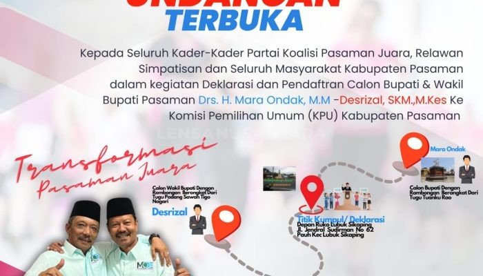 Utara-Selatan Bersatu, Persyaratan Pendaftaran MODE Diterima KPU Pasaman