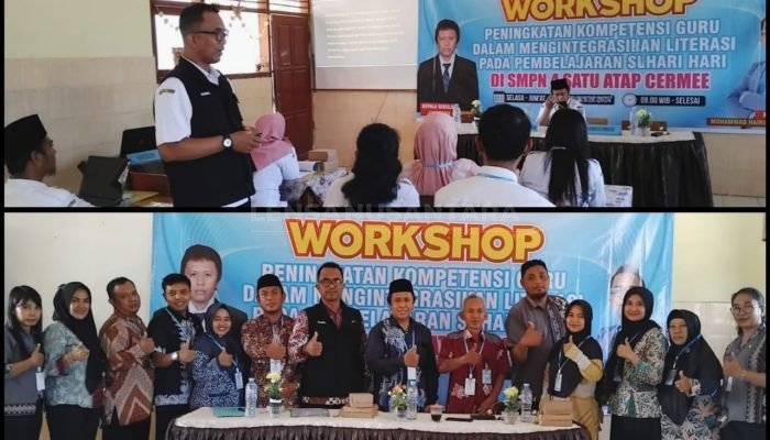 SMPN 4 Satu Atap Cermee Bondowoso Adakan Workshop Integrasi Literasi dalam Pembelajaran Sehari-hari